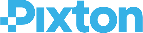 pixton pixton logo in blue